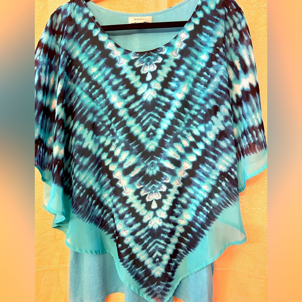 Dressbarn poncho tie dye top sz. XL